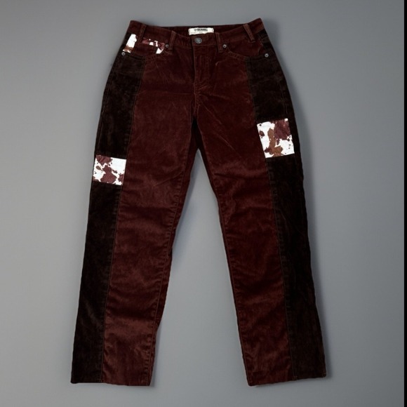 Stylish Brown and White Women's Cropped Jeans - Picture 1 of 10